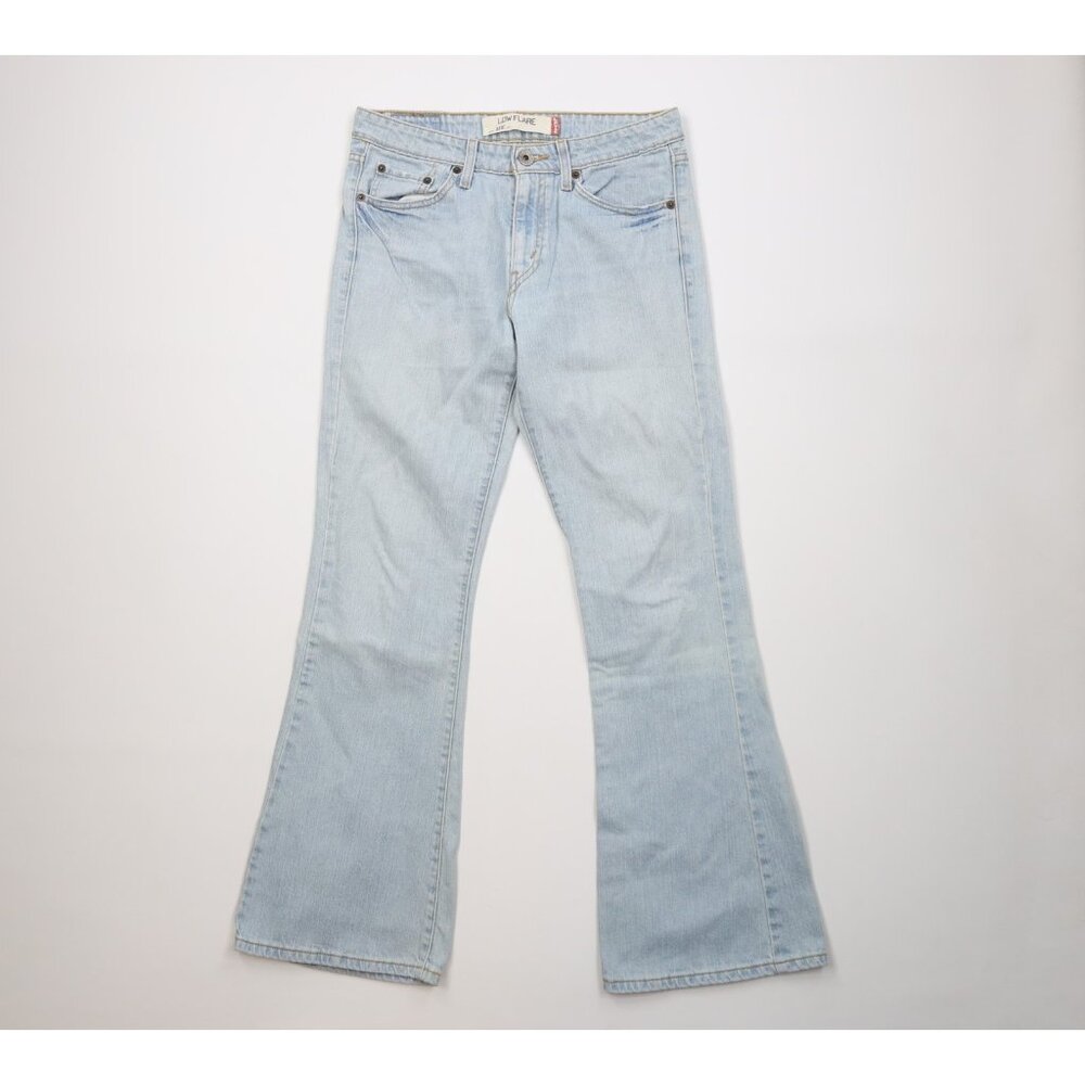 Vintage Y2K 2005 Levis 519 Womens 9 Babydoll Low Rise Flared Denim Jeans Blue